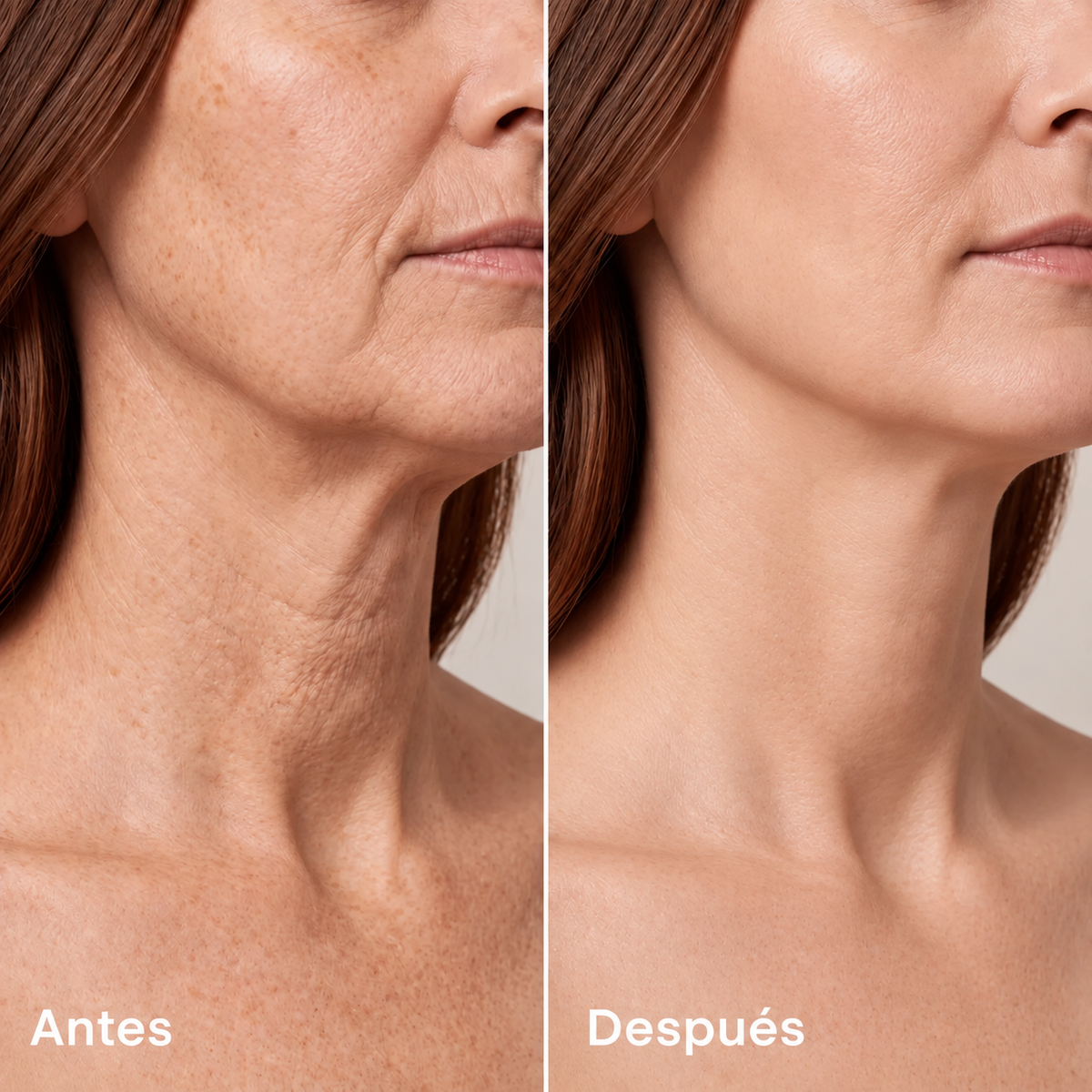 2. Mejora visiblemente la piel crepé del cuello
